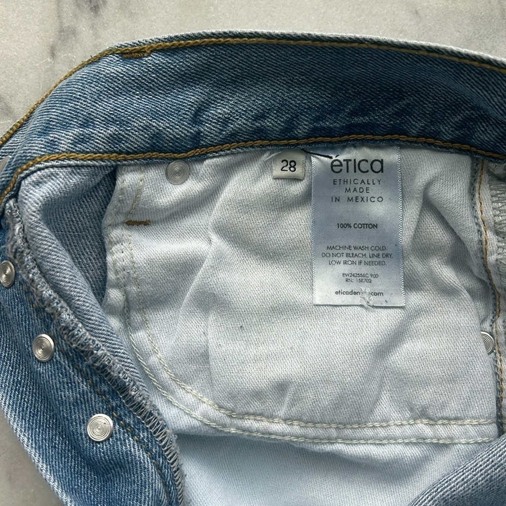 Etica Stanton High Rise Relaxed Wide legged with Cuff |Size 28 - Picture 5 of 6